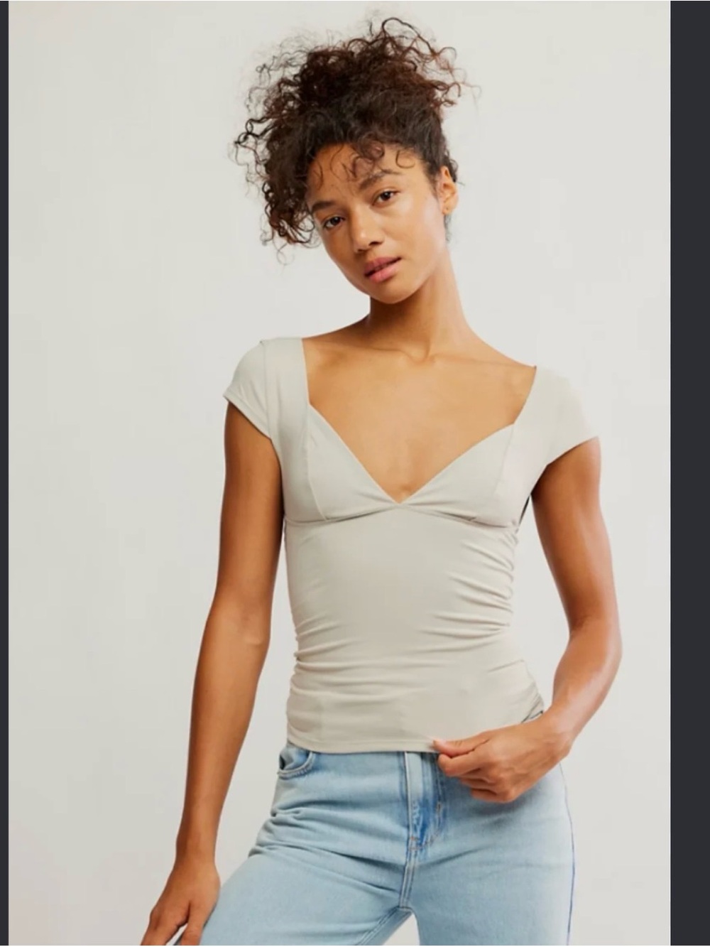 Free People beige top